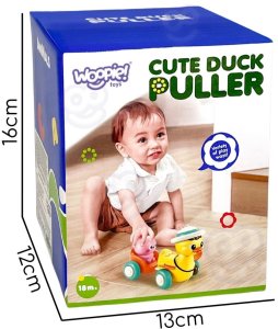 Woopie Baby Żółta Kaczuszka z Różowym Króliczkiem w Przyczepce do Ciągnięcia (54689) 7