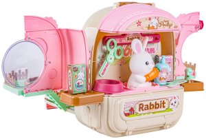 Woopie Królik W plecaku 3W1 pielęgnacja figurki farma ogródek domek dla lalek (008-999A-1) 5