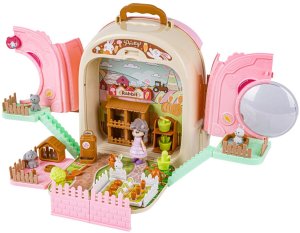 Woopie Królik W plecaku 3W1 pielęgnacja figurki farma ogródek domek dla lalek (008-999A-1) 7