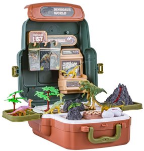Figurka Sferazabawek Figurki dinozaurów W plecaku duży zestaw dinozaury wulkan akcesoria 30 EL. (YL514-7) 4