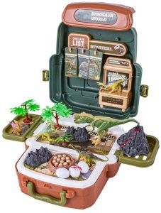 Figurka Sferazabawek Figurki dinozaurów W plecaku duży zestaw dinozaury wulkan akcesoria 30 EL. (YL514-7) 5