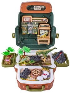 Figurka Sferazabawek Figurki dinozaurów W plecaku duży zestaw dinozaury wulkan akcesoria 30 EL. (YL514-7) 6