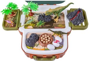 Figurka Sferazabawek Figurki dinozaurów W plecaku duży zestaw dinozaury wulkan akcesoria 30 EL. (YL514-7) 7