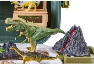 Figurka Sferazabawek Figurki dinozaurów W plecaku duży zestaw dinozaury wulkan akcesoria 30 EL. (YL514-7) 9