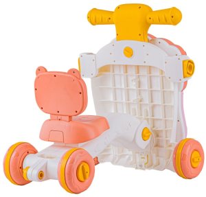 SFD Pchacz chodzik jeździk stolik edukacyjny 4W1 dźwięki pianinko ruchome El. różowy (YL604A pink) 8
