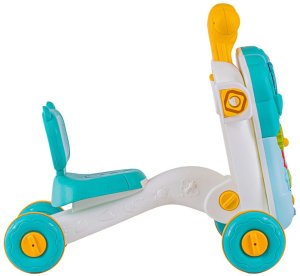 SFD Pchacz chodzik jeździk stolik edukacyjny 4W1 dźwięki pianinko ruchome el. niebieski (YL604A blue) 9