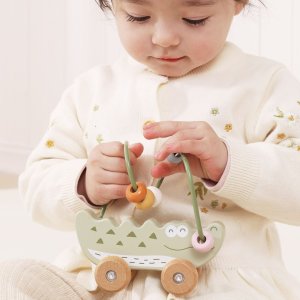 Bkids VIGA Labirynt koralikowy na kółkach - Krokodyl 12M+ (44311) 4