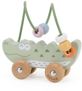 Bkids VIGA Labirynt koralikowy na kółkach - Krokodyl 12M+ (44311) 5