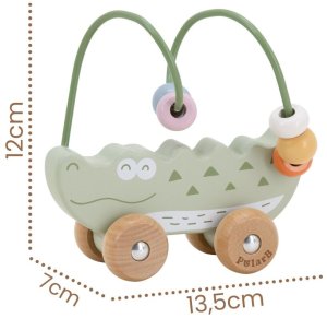 Bkids VIGA Labirynt koralikowy na kółkach - Krokodyl 12M+ (44311) 6