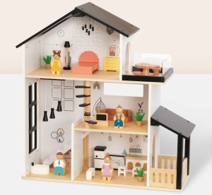 Tooky Toy Drewniana Rezydencja dla Lalek 25 Elementów (TP549) 2