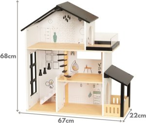 Tooky Toy Drewniana Rezydencja dla Lalek 25 Elementów (TP549) 7