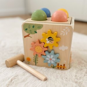 Tooky Toy Drewniana Wiosenna Kostka Edukacyjna 5w1 (TP551) 8