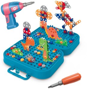 Woopie Zestaw Majsterkowicza Klocki Dinozaur Śrubki (58588) 5