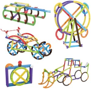Woopie Matematyczne Klocki Konstrukcyjne 3D Duży Zestaw Edukacyjny 155 El. (58366) 3