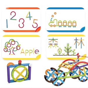 Woopie Matematyczne Klocki Konstrukcyjne 3D Duży Zestaw Edukacyjny 155 El. (58366) 4