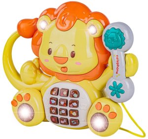 LeanToys Edukacyjna Zabawka Muzyczna Lew Z Telefonem Telefon Melodie Dźwięki Podświetlenie (970) 3