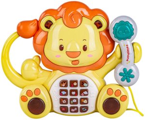 LeanToys Edukacyjna Zabawka Muzyczna Lew Z Telefonem Telefon Melodie Dźwięki Podświetlenie (970) 5