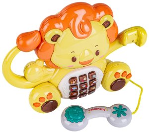 LeanToys Edukacyjna Zabawka Muzyczna Lew Z Telefonem Telefon Melodie Dźwięki Podświetlenie (970) 7