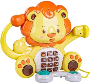 LeanToys Edukacyjna Zabawka Muzyczna Lew Z Telefonem Telefon Melodie Dźwięki Podświetlenie (970) 8