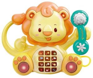 LeanToys Edukacyjna Zabawka Muzyczna Lew Z Telefonem Telefon Melodie Dźwięki Podświetlenie (970) 9