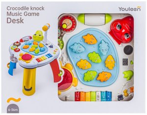 Bkids Multifunkcyjny edukacyjny muzyczny stolik dla dzieci krokodyl pianinko zbijak (2601) 2