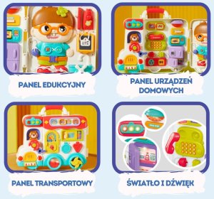 Woopie Baby Interaktywna Tablica Manipulacyjna Busy Car Walizka 3w1 dźwięk światło (54702) 4
