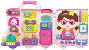 Woopie Baby Interaktywna Tablica Manipulacyjna Busy Car Walizka 3w1 dźwięk światło (54702) 5