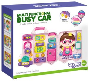 Woopie Baby Interaktywna Tablica Manipulacyjna Busy Car Walizka 3w1 dźwięk światło (54702) 6