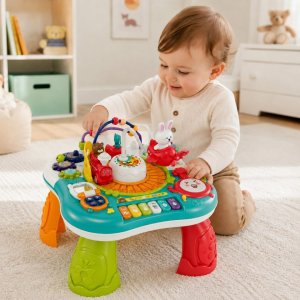 Woopie Baby Stolik Edukacyjny Interaktywny 2w1 Pianinko Dźwięki (59561) 2