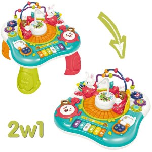 Woopie Baby Stolik Edukacyjny Interaktywny 2w1 Pianinko Dźwięki (59561) 5