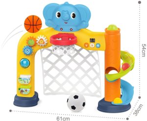 Woopie Baby Interaktywne Centrum Sportowe 2w1: Bramka i Kosz ze Słonikiem (59202) 4