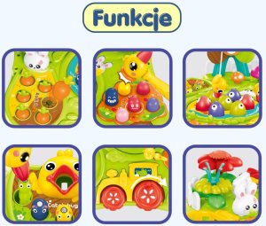Woopie Baby Stolik Edukacyjny Interaktywny 2w1 Gra Łowienie Rybek Młotek Sorter Dźwięk Światło (59530) 2