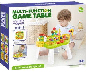 Woopie Baby Stolik Edukacyjny Interaktywny 2w1 Gra Łowienie Rybek Młotek Sorter Dźwięk Światło (59530) 5