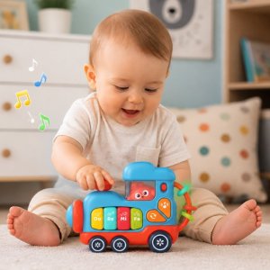 Woopie Baby Interaktywne Muzyczne Pianinko Lokomotywa (59189) 2