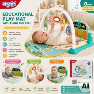 Woopie Baby Interaktywna Mata Edukacyjna z Pianinkiem 10el. Dźwięki (59233) 11