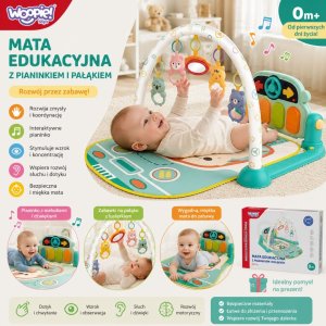 Woopie Baby Interaktywna Mata Edukacyjna z Pianinkiem 10el. Dźwięki (59233) 5