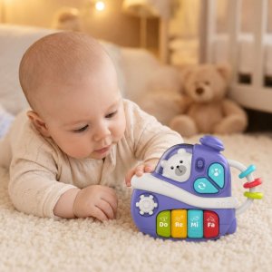 Woopie Baby Interaktywne Muzyczne Pianinko Statek 3