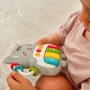 Woopie Baby Pianinko Interaktywne Kotek Muzyczne Organki Dźwięki Światło 18m+ (591650) 7