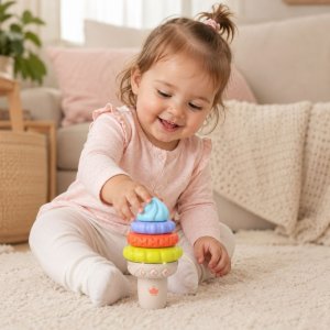 Woopie Baby muzyczny lód edukacyjny sensoryczna układanka 5 el. dźwięk światła (59417) 2