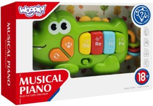 Woopie Baby Pianinko Interaktywne Krokodyl Organki Muzyczne Dźwięki Światło 18m+ (59158) 4