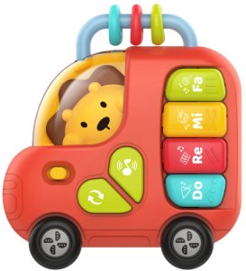 Woopie Baby Pianinko Interaktywne Autobus Lew Muzyczne Organki Dźwięki Światła 18m (59400) 4