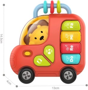 Woopie Baby Pianinko Interaktywne Autobus Lew Muzyczne Organki Dźwięki Światła 18m (59400) 5