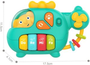 Woopie Baby Pianinko Interaktywne Helikopter Słoń Muzyczne Dźwięki 18m+ (59172) 3