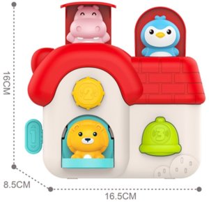 Woopie Baby Interaktywny Domek Pop-Up Wyskakujące Zwierzątka Zabawka Manipulacyjna 18m+ (59370) 4