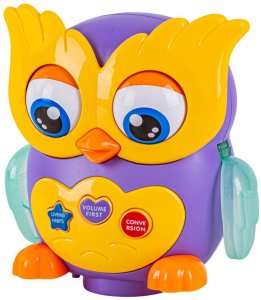 KIK Interaktywna Zabawka Edukacyjna Sowa mądra muzyczna fioletowa Sówka (3089 purple) 3