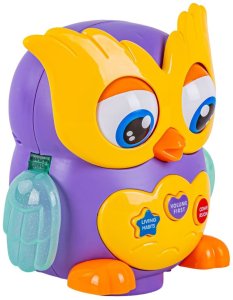 KIK Interaktywna Zabawka Edukacyjna Sowa mądra muzyczna fioletowa Sówka (3089 purple) 4
