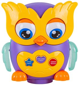 KIK Interaktywna Zabawka Edukacyjna Sowa mądra muzyczna fioletowa Sówka (3089 purple) 5