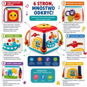 Woopie Baby Interaktywna Kostka Edukacyjna Wielofunkcyjna 18m+ (59578) 3