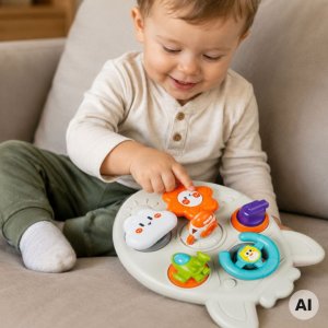 Woopie Baby Tablica Aktywności Edukacyjna Rakieta 7w1 (100178) 2