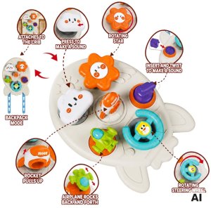 Woopie Baby Tablica Aktywności Edukacyjna Rakieta 7w1 (100178) 3